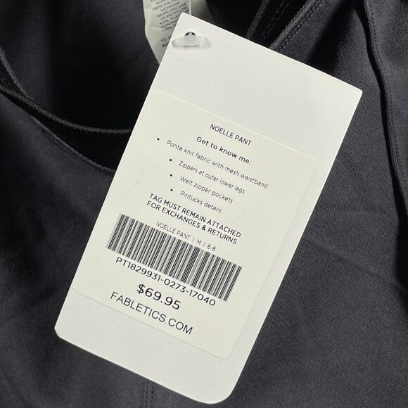 NEW Fabletics Pants Womens Medium gray black ponte knit athletic leggings - Picture 6 of 11